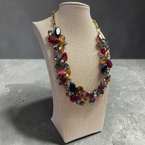 J.Crew Multi-Color Jeweled Bib Statement Necklace